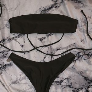 Zaful Forest Green Bikini Set